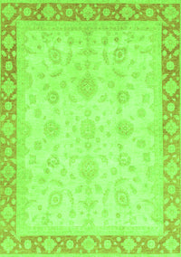 Abstract Green Modern Rug, abs3781grn