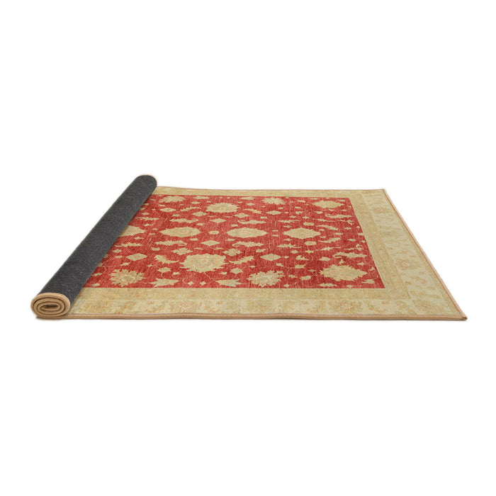 Sideview of Abstract Orange Red Oriental Rug, abs3782