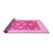 Sideview of Oriental Pink Traditional Rug, abs3782pnk