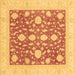 Square Oriental Brown Traditional Rug, abs3782brn