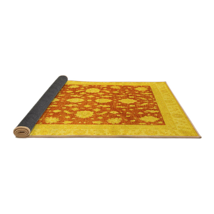 Sideview of Oriental Yellow Traditional Rug, abs3782yw