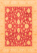 Machine Washable Oriental Orange Traditional Area Rugs, wshabs3782org