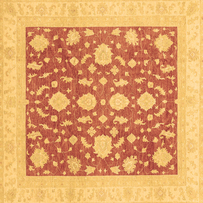 Square Machine Washable Oriental Brown Traditional Rug, wshabs3782brn