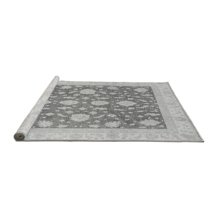 Sideview of Machine Washable Oriental Gray Traditional Rug, wshabs3782gry