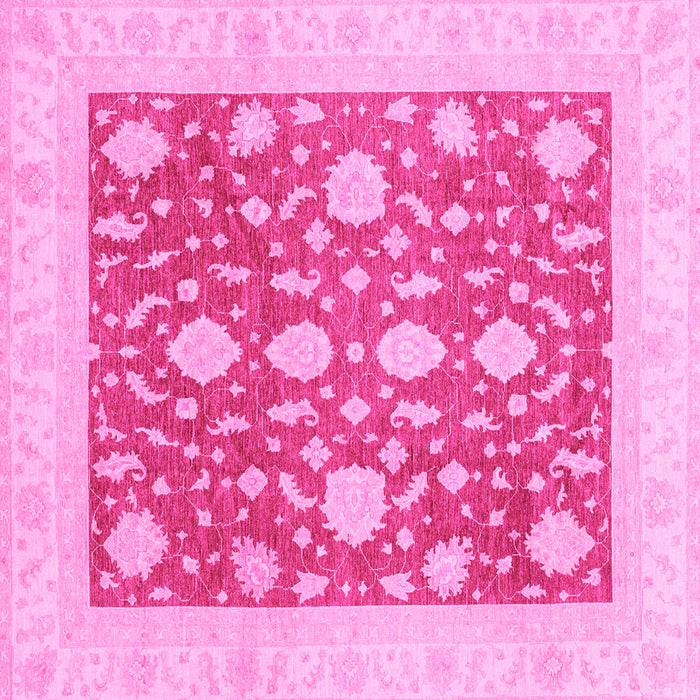 Square Oriental Pink Traditional Rug, abs3782pnk