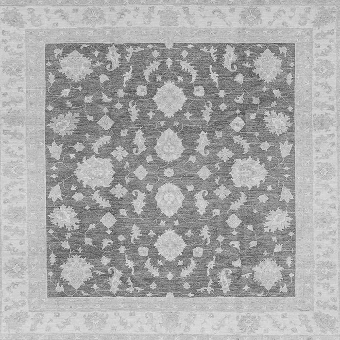 Square Machine Washable Oriental Gray Traditional Rug, wshabs3782gry