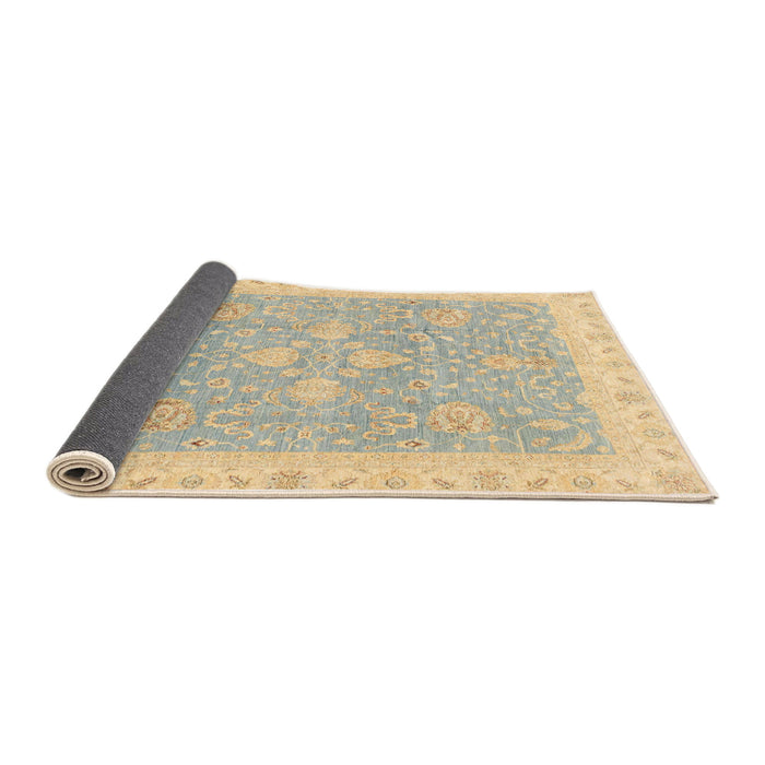 Sideview of Abstract Brown Gold Oriental Rug, abs3783