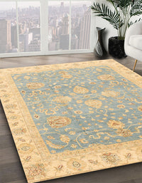 Abstract Brown Gold Oriental Rug, abs3783