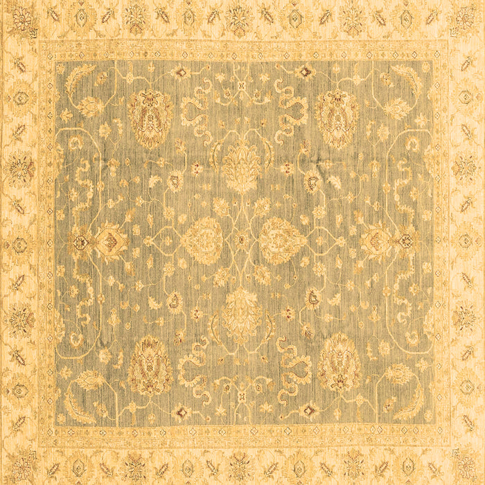 Square Machine Washable Oriental Brown Traditional Rug, wshabs3783brn