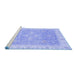 Sideview of Machine Washable Oriental Blue Traditional Rug, wshabs3783blu