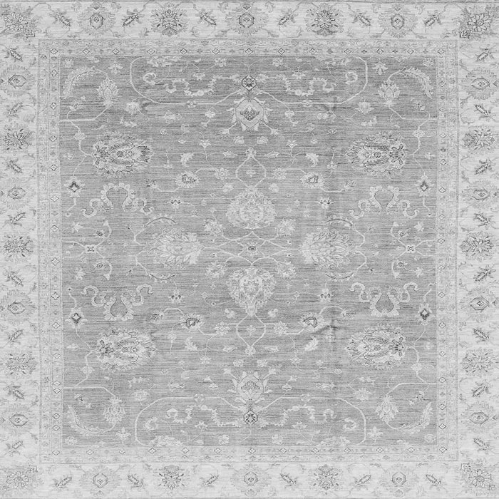 Square Oriental Gray Traditional Rug, abs3783gry