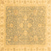 Square Oriental Brown Traditional Rug, abs3783brn