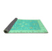 Sideview of Oriental Turquoise Traditional Rug, abs3783turq