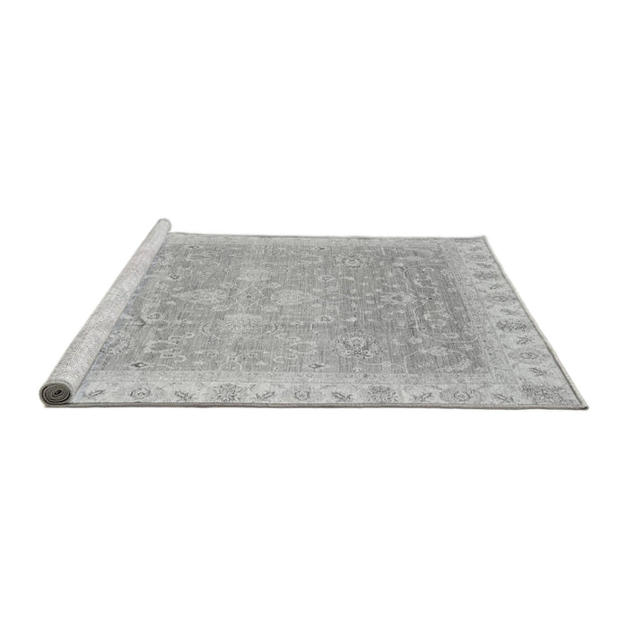 Sideview of Machine Washable Oriental Gray Traditional Rug, wshabs3783gry