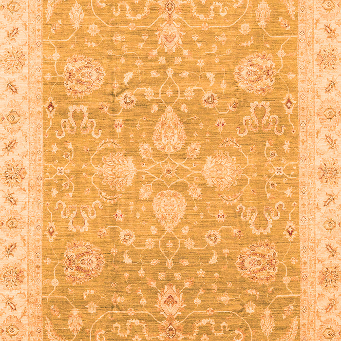Machine Washable Oriental Orange Traditional Area Rugs, wshabs3783org