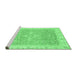 Sideview of Machine Washable Oriental Emerald Green Traditional Area Rugs, wshabs3783emgrn