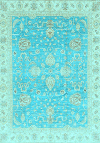 Oriental Light Blue Traditional Rug, abs3783lblu