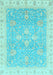 Oriental Light Blue Traditional Rug, abs3783lblu