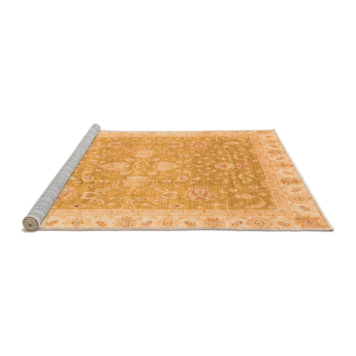 Sideview of Machine Washable Oriental Orange Traditional Area Rugs, wshabs3783org