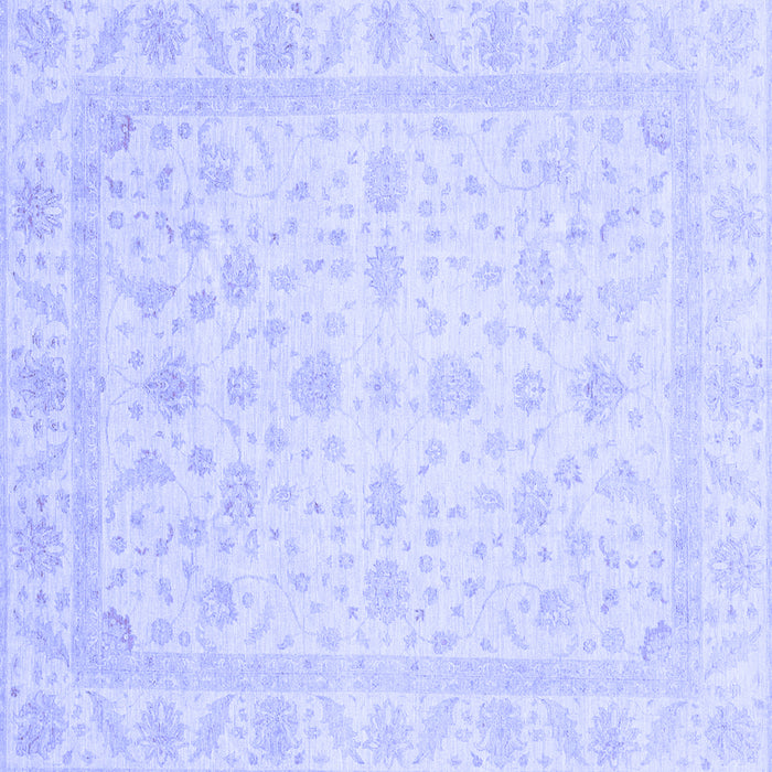 Square Machine Washable Oriental Blue Traditional Rug, wshabs3784blu
