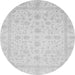 Round Oriental Gray Traditional Rug, abs3784gry