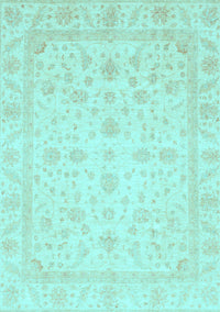 Oriental Light Blue Traditional Rug, abs3784lblu