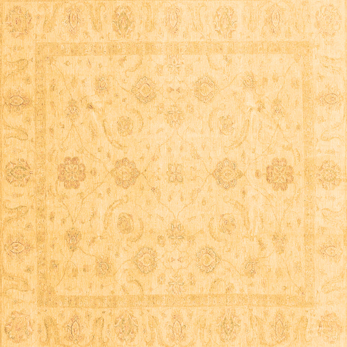 Square Oriental Brown Traditional Rug, abs3785brn