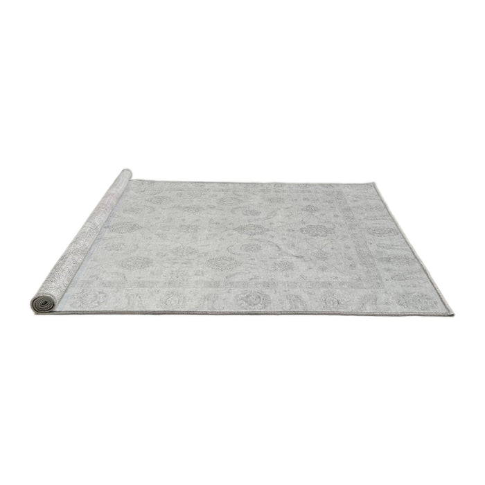 Sideview of Machine Washable Oriental Gray Traditional Rug, wshabs3785gry