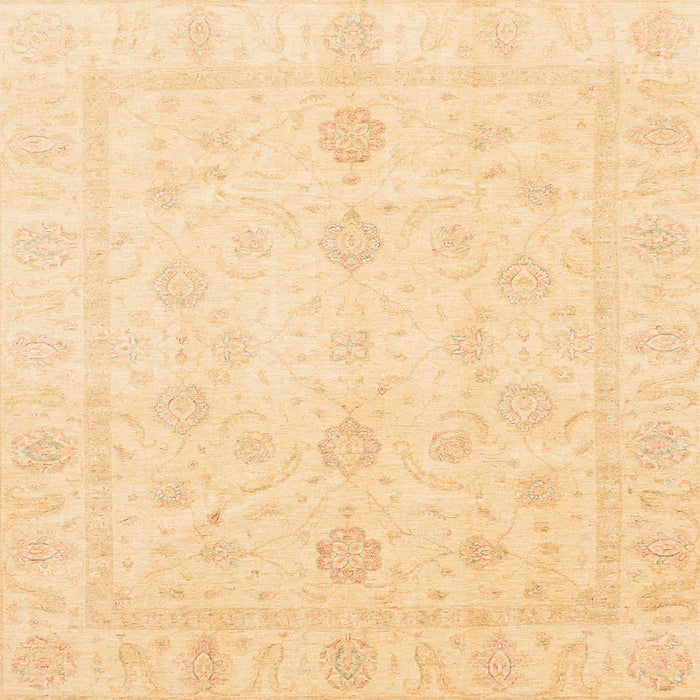 Square Machine Washable Abstract Chrome Gold Yellow Rug, wshabs3785