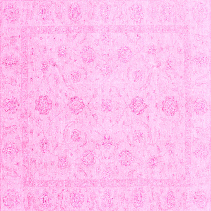 Square Oriental Pink Traditional Rug, abs3785pnk
