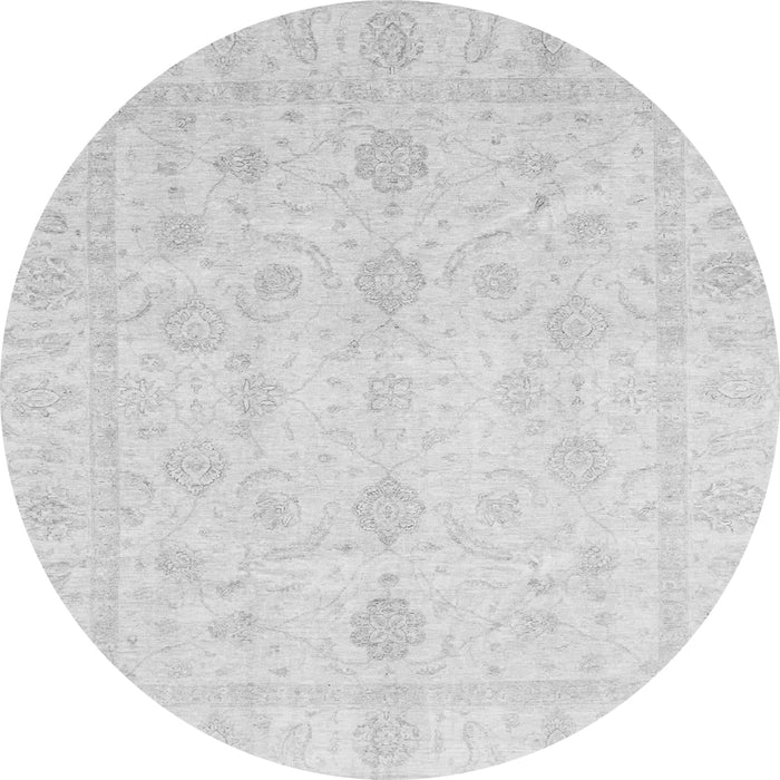 Round Oriental Gray Traditional Rug, abs3785gry