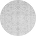 Round Oriental Gray Traditional Rug, abs3785gry