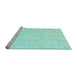 Sideview of Machine Washable Oriental Light Blue Traditional Rug, wshabs3785lblu