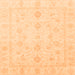 Square Machine Washable Oriental Orange Traditional Area Rugs, wshabs3785org