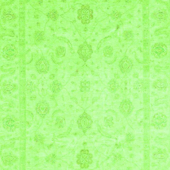 Machine Washable Oriental Green Traditional Area Rugs, wshabs3785grn