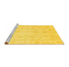 Sideview of Machine Washable Oriental Yellow Traditional Rug, wshabs3785yw