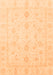 Machine Washable Oriental Orange Traditional Area Rugs, wshabs3785org