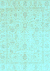 Oriental Light Blue Traditional Rug, abs3785lblu