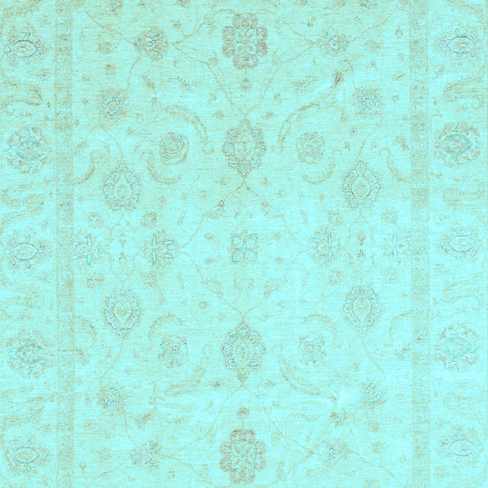 Machine Washable Oriental Light Blue Traditional Rug, wshabs3785lblu