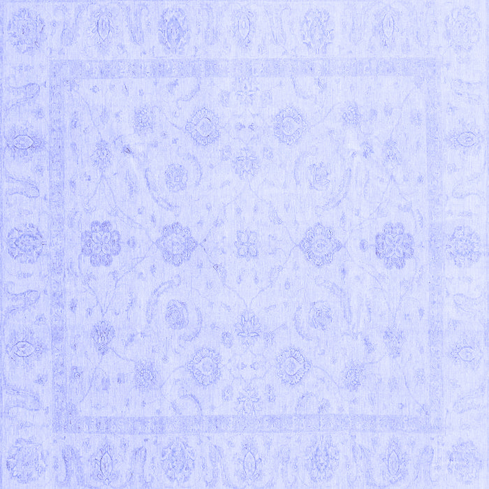 Square Machine Washable Oriental Blue Traditional Rug, wshabs3785blu