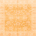 Square Oriental Orange Traditional Rug, abs3786org