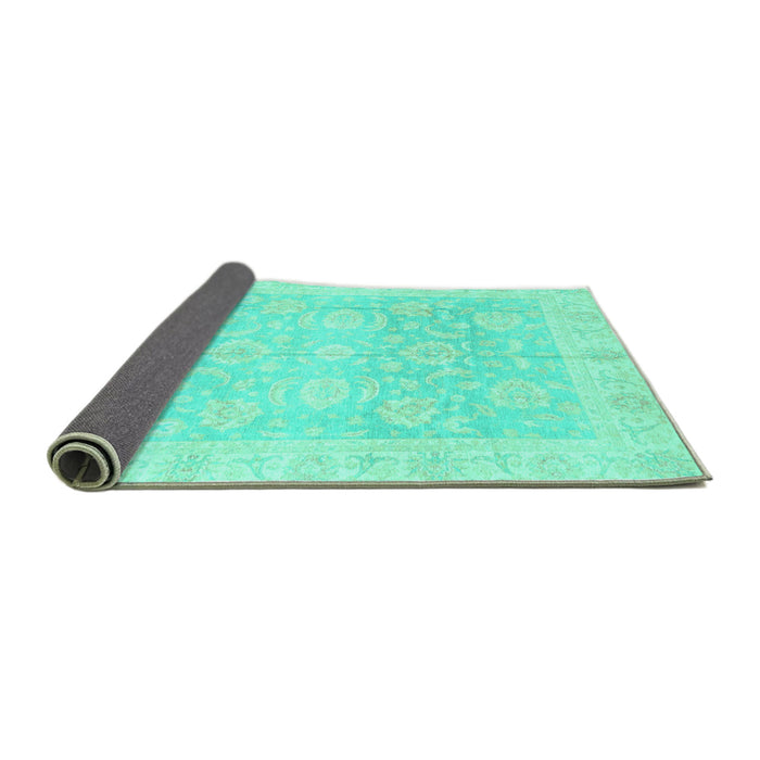 Sideview of Oriental Turquoise Traditional Rug, abs3786turq
