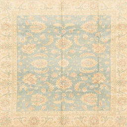 Square Machine Washable Abstract Khaki Gold Rug, wshabs3786