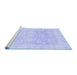 Sideview of Machine Washable Oriental Blue Traditional Rug, wshabs3786blu