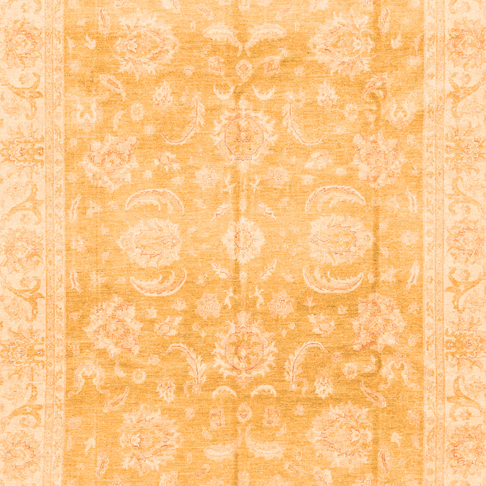 Machine Washable Oriental Orange Traditional Area Rugs, wshabs3786org