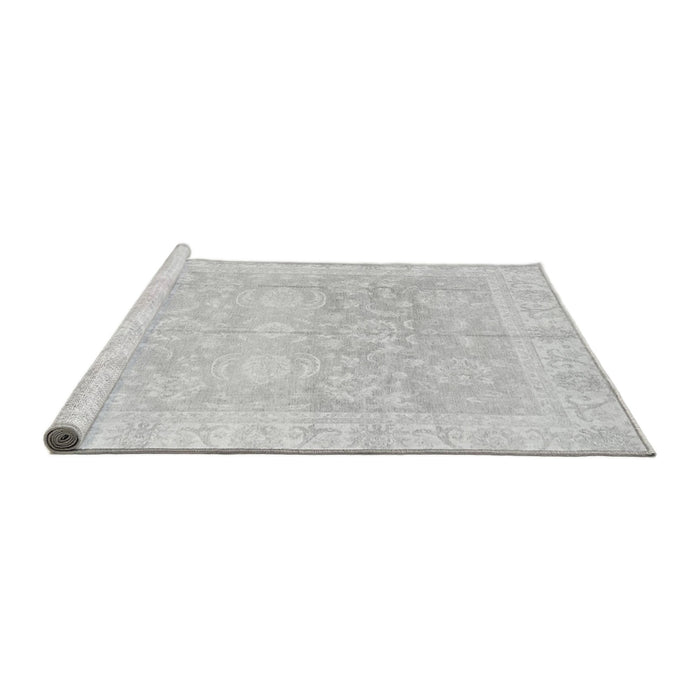 Sideview of Machine Washable Oriental Gray Traditional Rug, wshabs3786gry