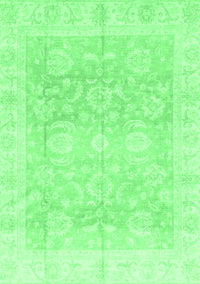 Oriental Emerald Green Traditional Rug, abs3786emgrn