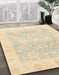 Machine Washable Abstract Khaki Gold Rug in a Family Room, wshabs3786