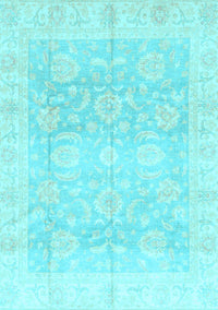 Oriental Light Blue Traditional Rug, abs3786lblu