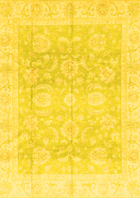 Oriental Yellow Traditional Rug, abs3786yw